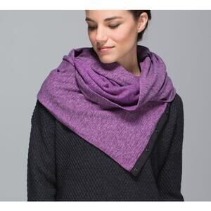 Lululemon Vinyasa Scarf *Rulu Mini Check Pique Ultra Violet Heathered Black